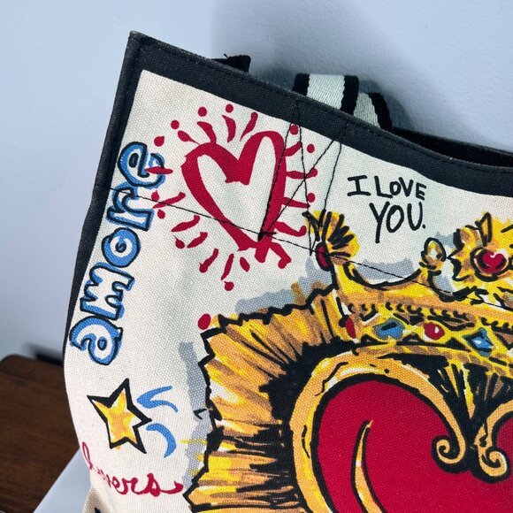 Brighton Queen Of Love Tote Bag With Heart Design & Bold Colors Purse Cards - Picture 10 of 16